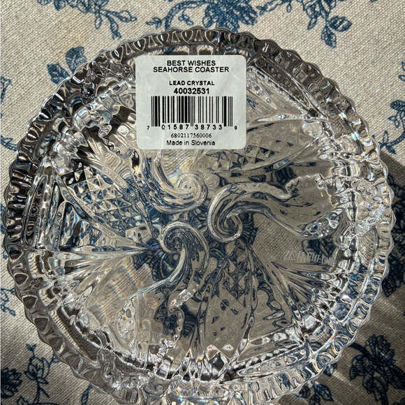 Waterford Best Wishes Seahorse Wine Bottle Coaster - Picture 5 of 7